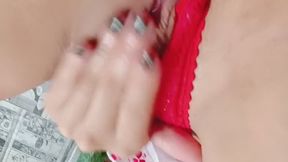 Teasing and playing with my pussy