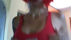 hot dancer with red swimsuit