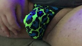 Neon Tiger Thong Bulge Play