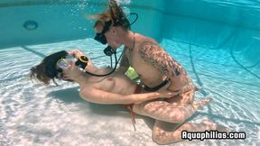 Aquaphilias- Kelli Curtis Indica Fetish Hot Lesbian Scuba Sex Underwater