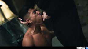 ”T-girl Hottie Fucks Latino Twunk Guy Nicolas Novoa -  Gay Futa Creampie”