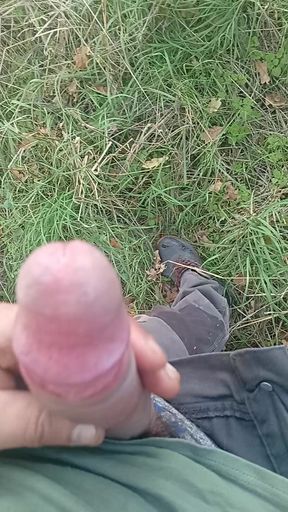 A walk in the forest with a dick in your hand