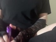 Toy Review in knee highs! - Voodoo Pocket Pleasure Vibrator