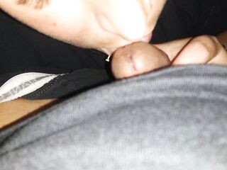 Outstanding ameture blow job edging tugjob