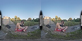 Risky Public Masturbating Hot Girl Brille Gets Caught By Tourists Gets Her Period finished at home