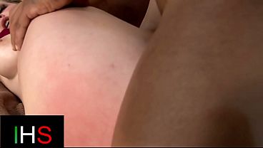 Sexy blonde girl takes hard cock from muscular black guy in doggystyle and