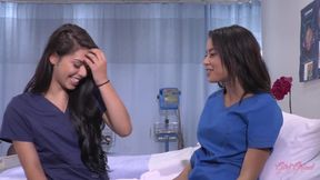 Alluring Nurses Gina Valentina And Maya Bijou Go Les