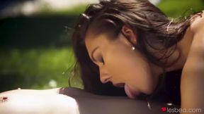 Pert Young Lesbian Orgasms Outdoors With Anya Krey