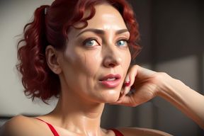 Sexy Redhead Digital Art 3D Animation
