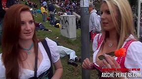 Pornocasting Auf Dem Oktoberfest Mit Franzi - Public Blasen Mit Spermawalk