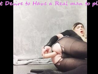 Sissy 1st Clip playing with Sex tool