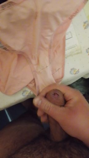 Cumming on panties, jerking off