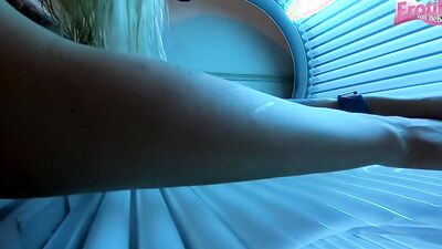 Blonde German slut gets fucked hard in the sauna