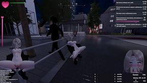 She took a sex dildo into the fitting room to masturbate in front of a strange old man. Hentai Game