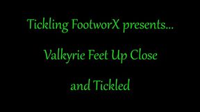 Valkyrie Feet Up Close and Tickled