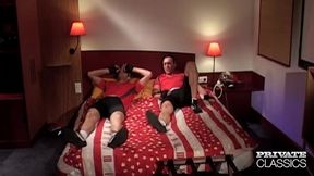 geisha and mahe have an orgy with the team leader and his best domestique