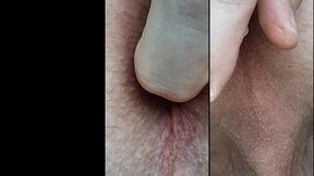 my ass up orgasm contractions with self insemination closeup