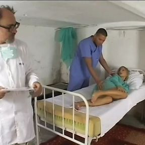 Male nurse gets to fuck this stunning blonde babe patient