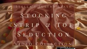 Stocking Strip & Toe Seduction | Foot Fetish, Stockings Strip, Toe Play, Food Tease, POV