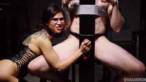 POWER PUSH IN MILKING CHAIR - BONDAGE MILKING W/ EXPLOSIVE CUMSHOT - FEMDOM MISTRESS EDGING HANDJOB