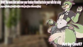 Femboy loser wife day slut moans gagging bet won