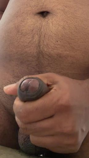 Indian guy masturbate and cum while a video call