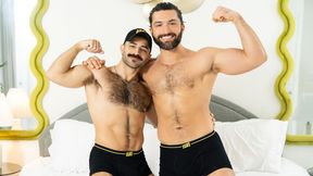 Two guys are doing sexy stuff together