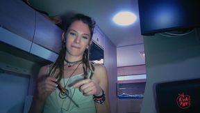 Hippy Slut Eva Fay Fucks a Stranger in Her Van