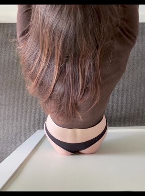 Sexy Crossdresser fucks mounted dildo