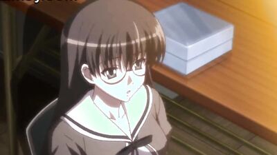 Watch these anime babes kiss and make out in steamy lesbian action