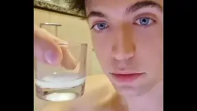 Twink 18+ Savoring His Own Cum In A Hot Gay Blowjob Scene