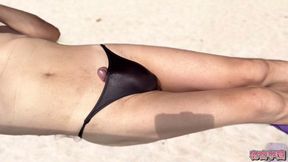 I sunbathed in a tiny bikini. SecretGakuen
