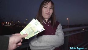 Public agent with a long penis impaled a horny teen gf Kate Quinn