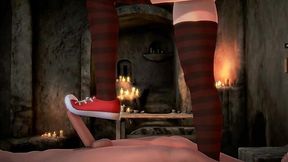 Mavis Dracula pleasures with her feet in Hotel Transylvania 3D porn