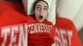 College cutie Dolly Paige meets and sucks frat guy's thick rod
