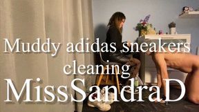 Muddy Adidas cleaning