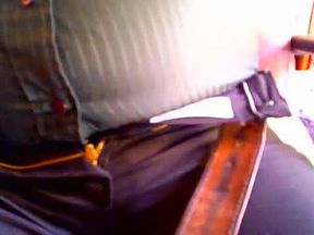 Elementary wetting in dark wranglers jeans and purple underclothes