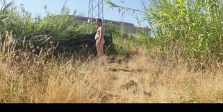 All naked in the middle of nature