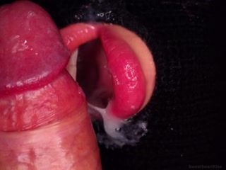 CLOSE UP POV: FUCK My Perfect LIPS with Your BIG HARD COCK and CUM In MOUTH! Balaclava BLOWJOB ASMR