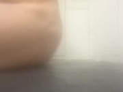 Caught fucking my hole in gym sauna