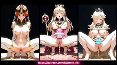 AI Generated - Hentai - Princess Peach, Daisy and Rosalina (128) - Egyptian