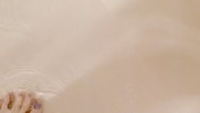 Washing my muddy feet