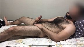 While lying on the bed, I jerked off and ejaculated my sperm on my belly