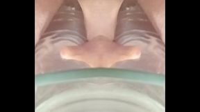 Mirranuz M84 20250612 PINEAPPLE glass Table ten inch DILDO and Flexible Penis Fuck my ASS