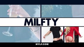 Curvy busty milf gets pussy eaten and has an org