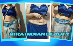 Hot Indian Stepmom Changing Saree in Bedroom - Sleeveless Blouse - Juicy Navel