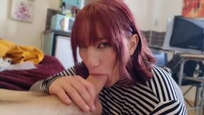 Facefucked MILF Gives Sloppy Blowjob