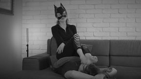 Cynthia Petite 22yo Woman - Burglar Get Caught But She Won - Black And White Clip - 4096x2304 - 4K