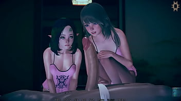 Naughty Incubus seduces petite MILF and teen