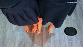 Goddess Amber & Miss Lucy - Cum Under Our Nude Bridesmaid Heels As We Trample Your Face, Cock & Balls - 199 Sky Cam - Cum Trample Trampling CBT Ballbusting Crushing Shoe Foot Feet Heel Shoejob Footjob Heeljob Cumshot